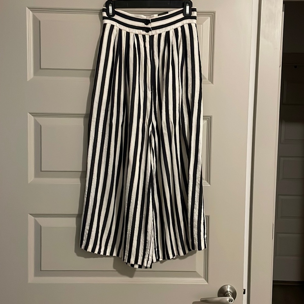 Striped linen pants